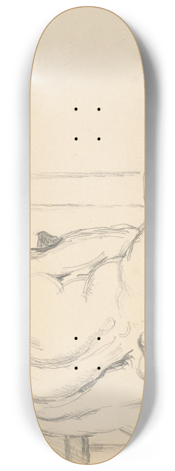 Paul Czanne - Study of Pugets Hercules Resting 8.25 inch art skate deck