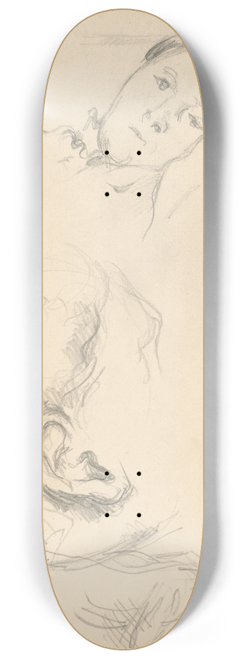 Paul Czanne - Three Heads, One of Madame Czanne 8.25 inch art skate deck