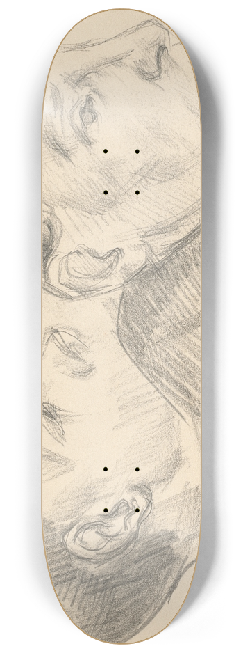 Paul Czanne - Two Heads 8.25 inch art skate deck