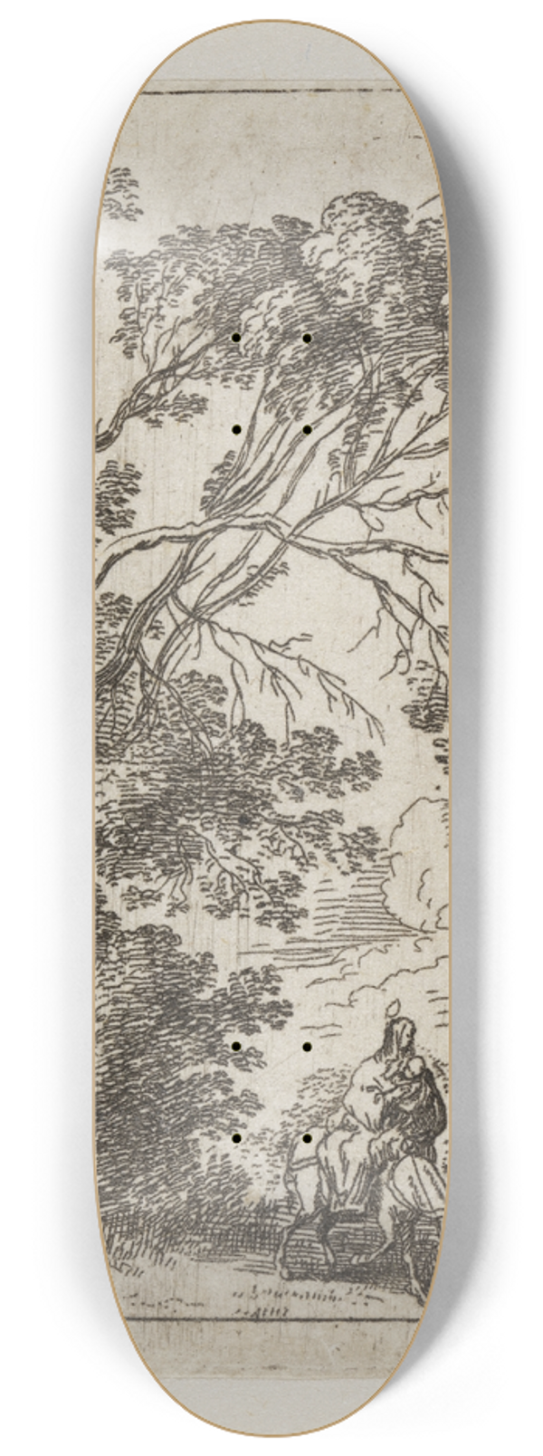 Johann Wilhelm Baur - Flucht nach gypten 8.25 inch art skate deck