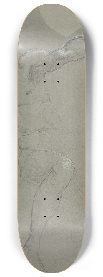 Paul-Jacques-Aim Baudry - Seated Male Nude 8.25 inch art skate deck