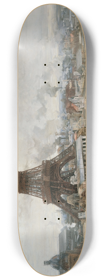 Paul Louis Delance - La tour Eiffel et le Champ-de-Mars 8.25 inch art skate deck