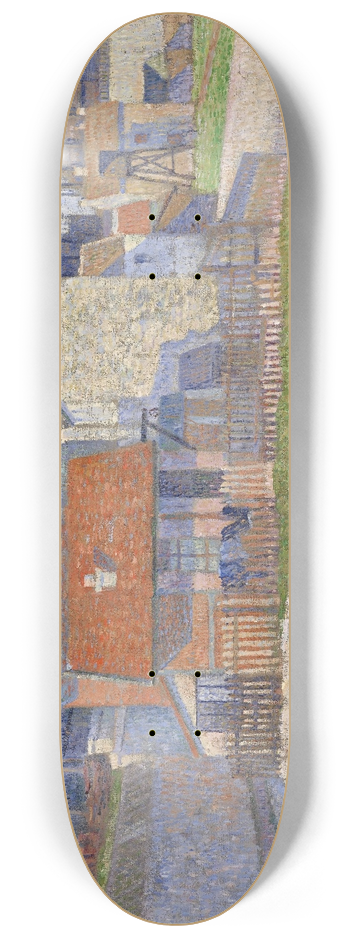 Paul Signac - Gasometers at Clichy 8.25 inch art skate deck