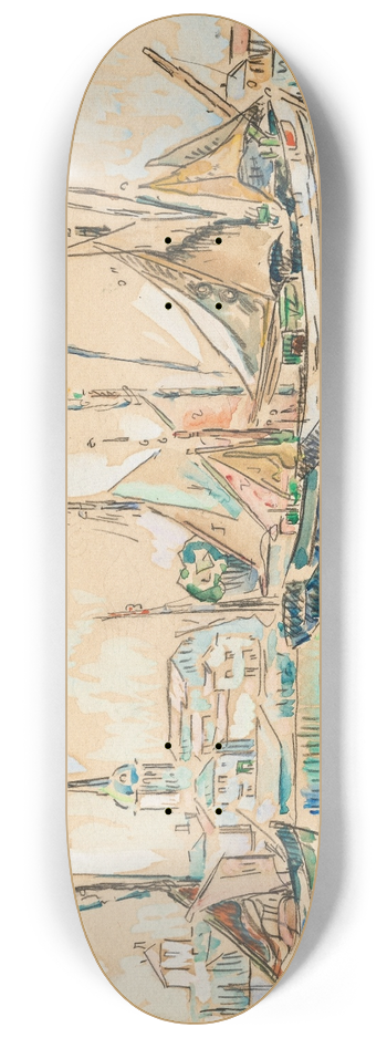 Paul Signac - Les Sables-dOlonne 8.25 inch art skate deck