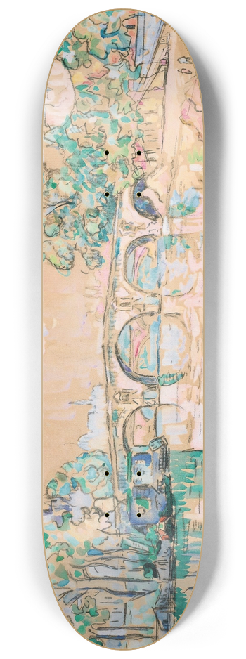 Paul Signac - Paris, Le Pont Marie 8.25 inch art skate deck
