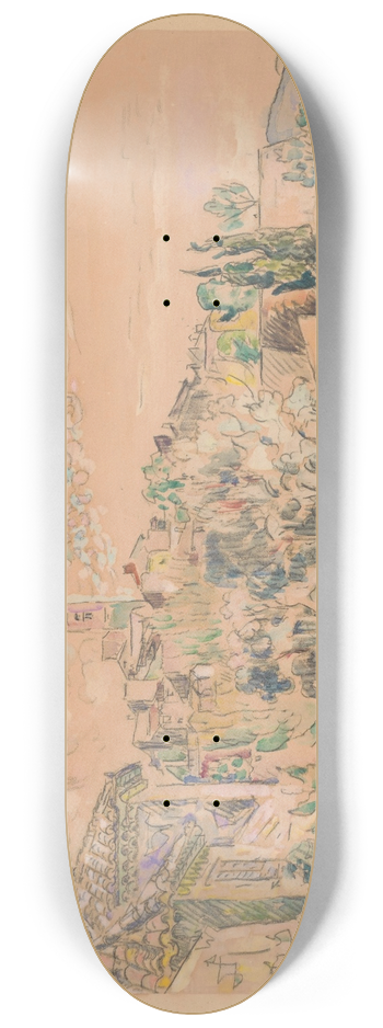 Paul Signac - Saint-Paul-de-Vence 8.25 inch art skate deck