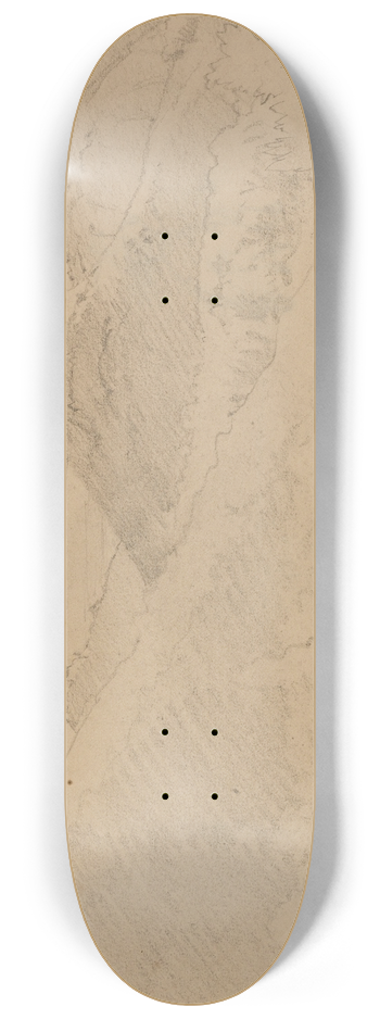 Johann Wilhelm Schirmer - Gebirgslandschaft mit Burg, fol. 28 8.25 inch art skate deck