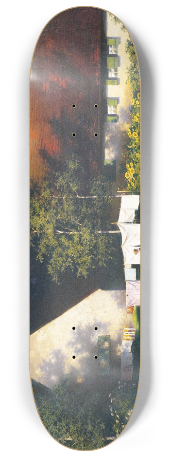 Paul Wilhelm Keller-Reutlingen - Sommeridyll am Bauernhof 8.25 inch art skate deck