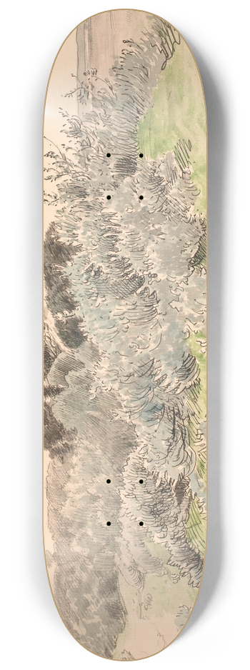 P. C. Skovgaard - Landskab med krat 8.25 inch art skate deck
