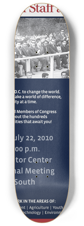 Peace Corps - Intern Event 2010 8.25 inch art skate deck