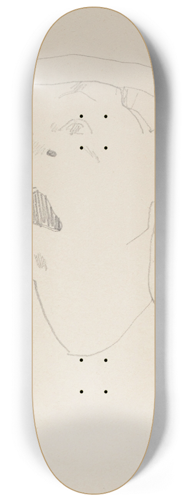 Amedeo Modigliani - Tte de clown bahi 8.25 inch art skate deck