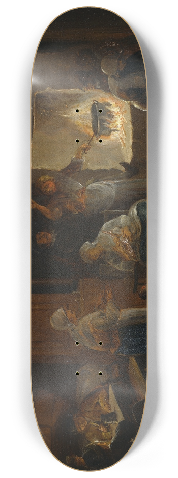 Pehr Hrberg - Inside a Peasants Cottage in Smland 8.25 inch art skate deck