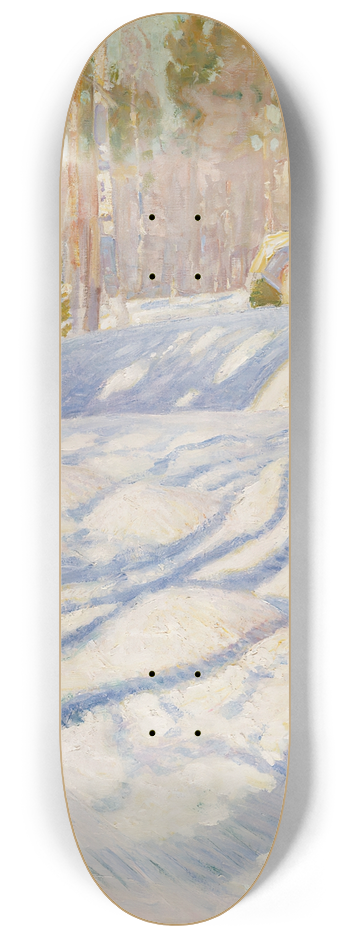 Pekka Halonen - Sunlit Winter Lanscape 8.25 inch art skate deck