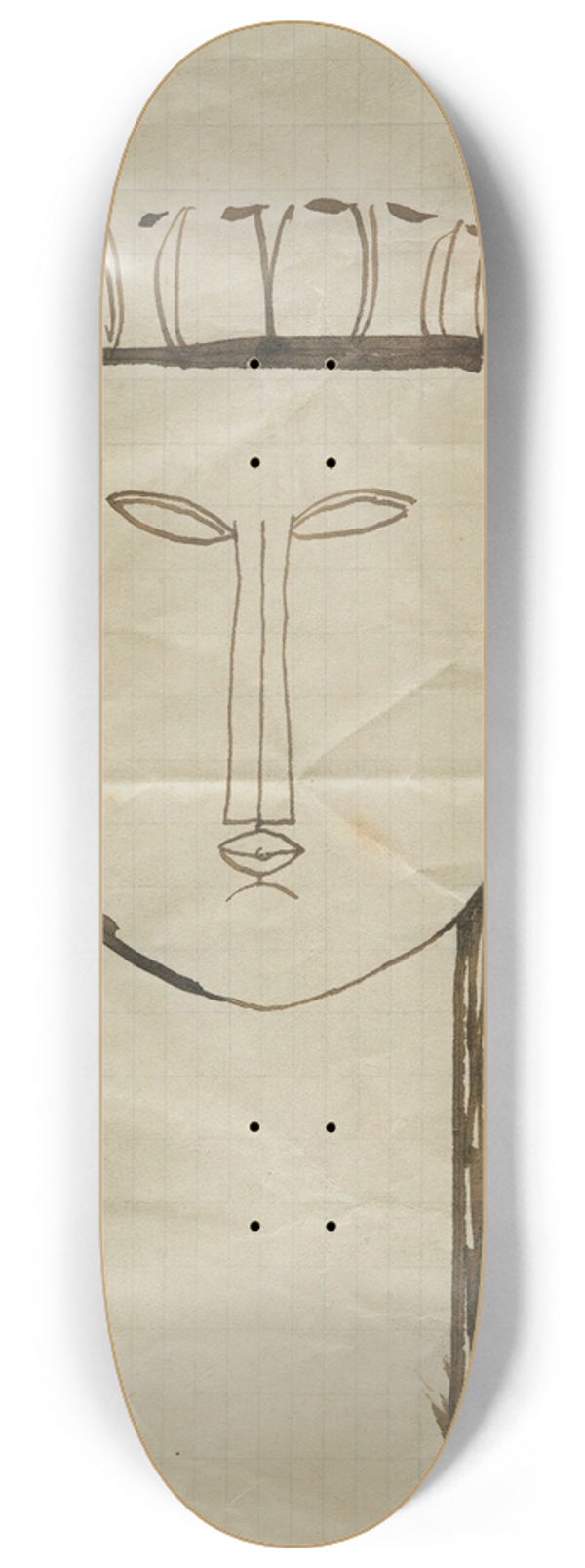 Amedeo Modigliani - Tte 8.25 inch art skate deck