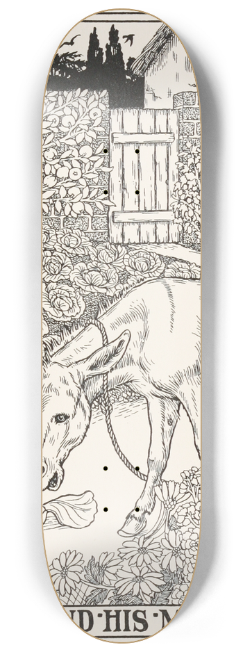 Percy J. Billinghurst - The Ass and his Masters 8.25 inch art skate deck
