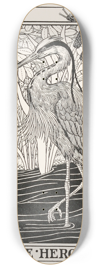 Percy J. Billinghurst - The Heron 8.25 inch art skate deck