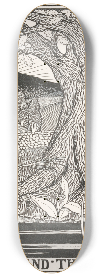 Percy J. Billinghurst - The Oak and the Reed 8.25 inch art skate deck