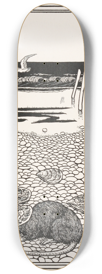 Percy J. Billinghurst - The Rat and the Oyster 8.25 inch art skate deck