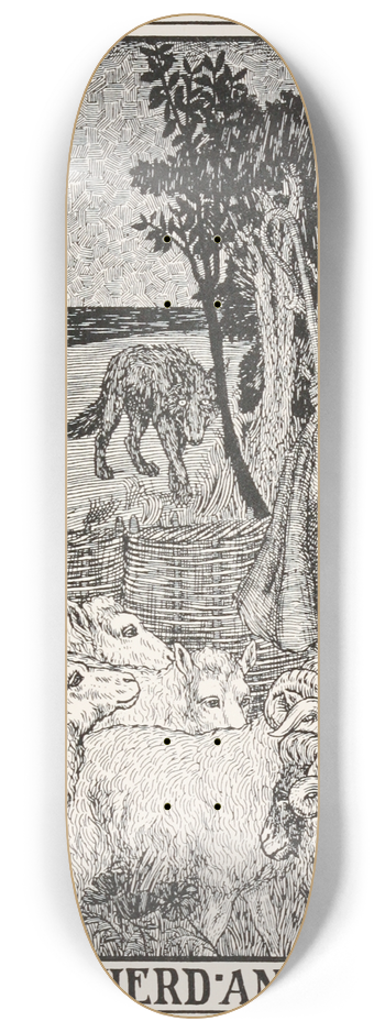 Percy J. Billinghurst - The Shepherd and his Flock 8.25 inch art skate deck