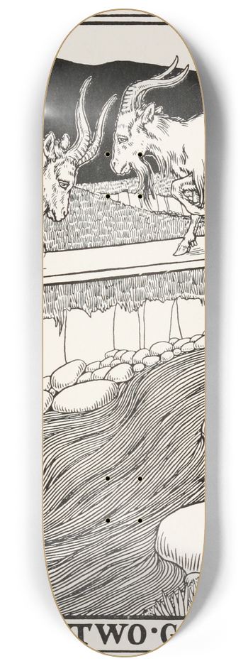 Percy J. Billinghurst - The Two Goats 8.25 inch art skate deck