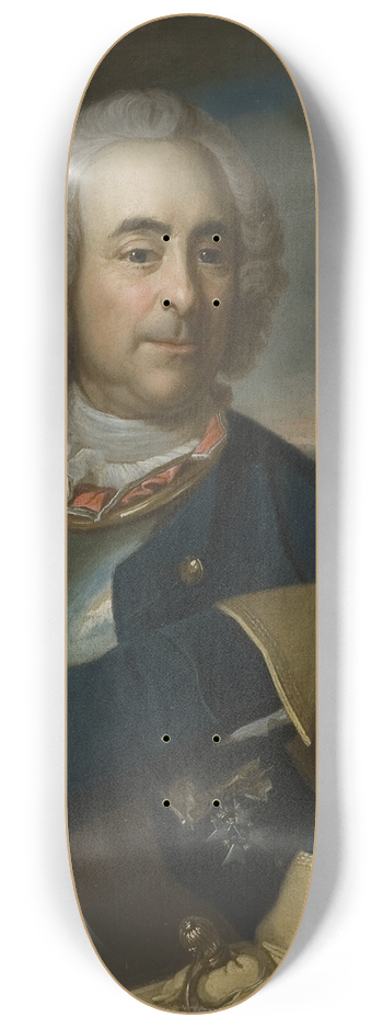 Per Krafft the Elder - David Anckarloo, 1687-1765 8.25 inch art skate deck