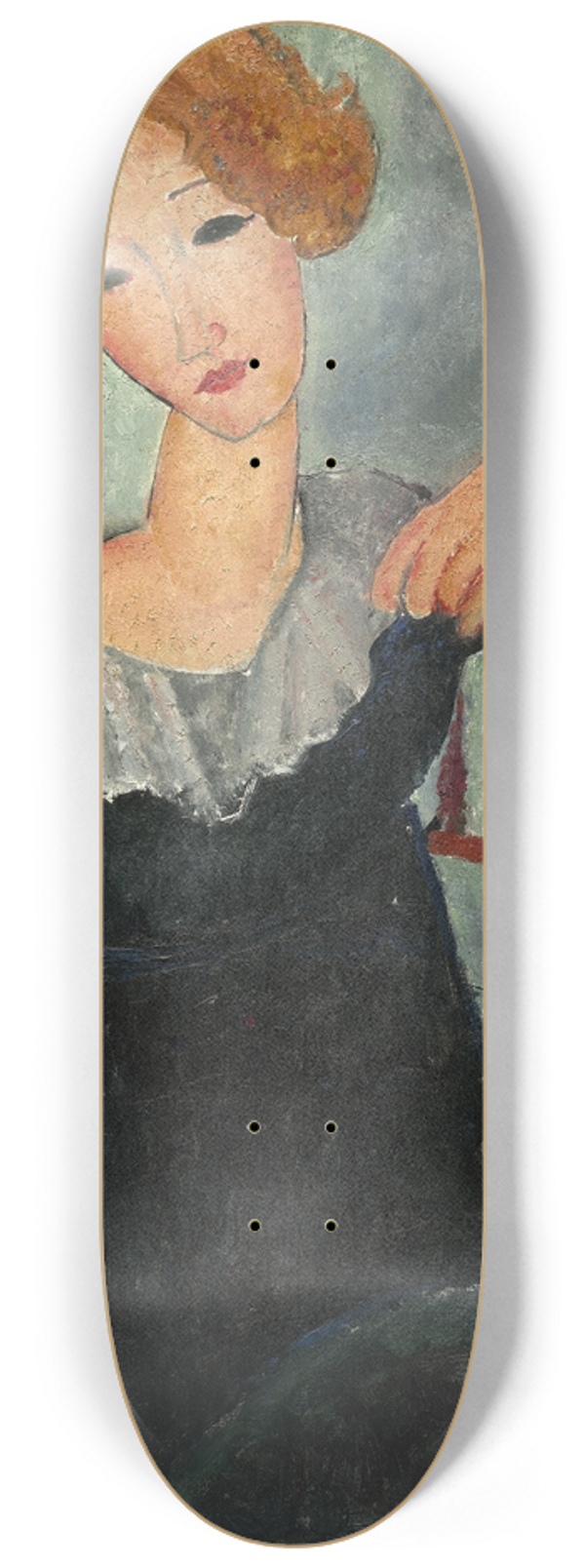Amedeo Modigliani - Woman with Red Hair 8.25 inch art skate deck