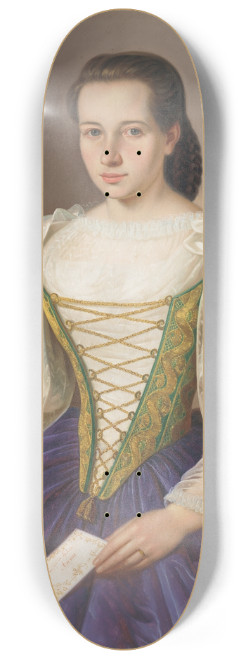 Peter Michal Boh - Portrait of Anna efrnkov 8.25 inch art skate deck