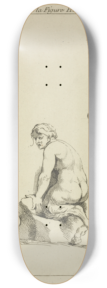 Peter Paul Rubens - Two satyrs, and the head of a satyr 8.25 inch art skate deck