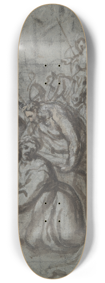 Peter van Lint - Christ Carrying theCross 8.25 inch art skate deck