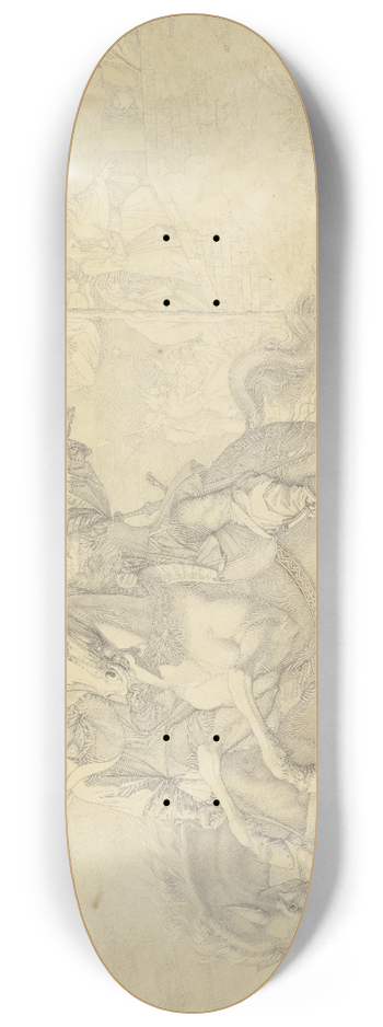 Peter von Cornelius - Die Erscheinung am Rabenstein 8.25 inch art skate deck