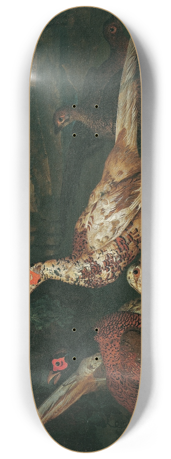 Philipp Ferdinand de Hamilton - Pheasants 8.25 inch art skate deck