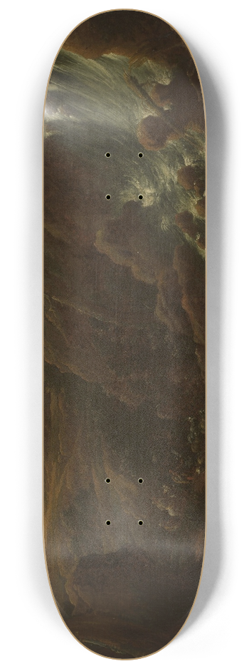 Philipp Peter Roos - Cattle at the waterfall 8.25 inch art skate deck