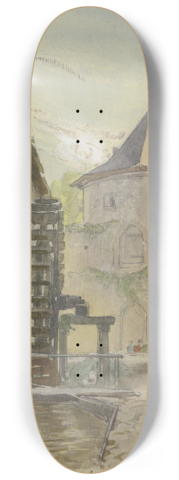 Philipp Rumpf - Gsschen mit Rckseite einer Mhle 8.25 inch art skate deck