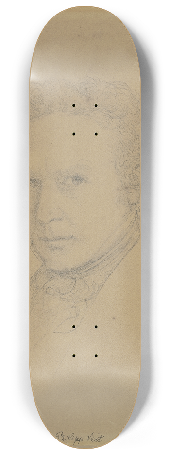 Philipp Veit - Self-portrait 8.25 inch art skate deck