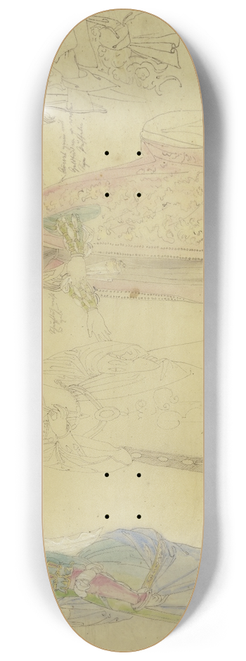 Philipp Winterwerb - Medieval figures 8.25 inch art skate deck