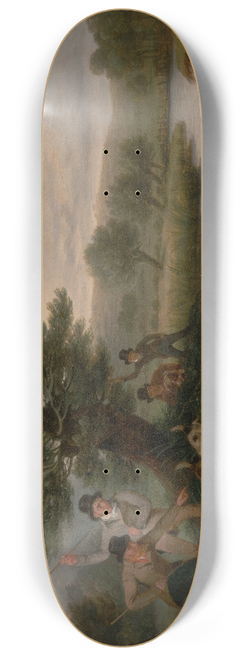 Philip Reinagle - Spearing the Otter 8.25 inch art skate deck