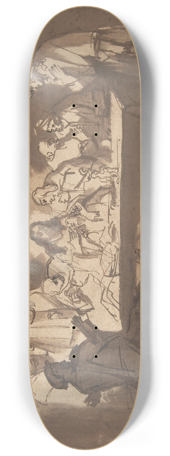 Philips Koninck - Last Supper late 8.25 inch art skate deck