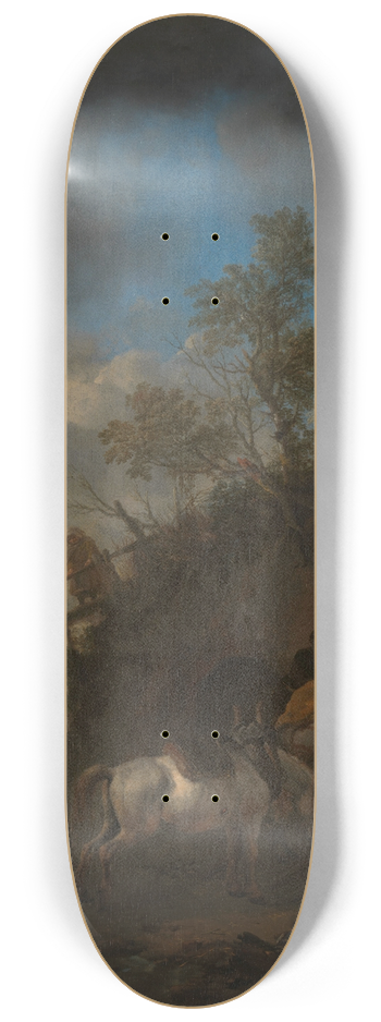 Philips Wouwerman - Blacksmith Shoeing a Horse 8.25 inch art skate deck