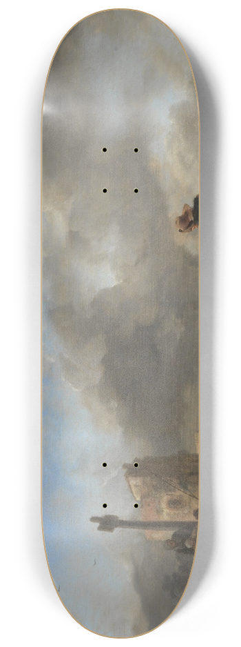 Philips Wouwerman - Horsepond near a Boundary Stone 8.25 inch art skate deck