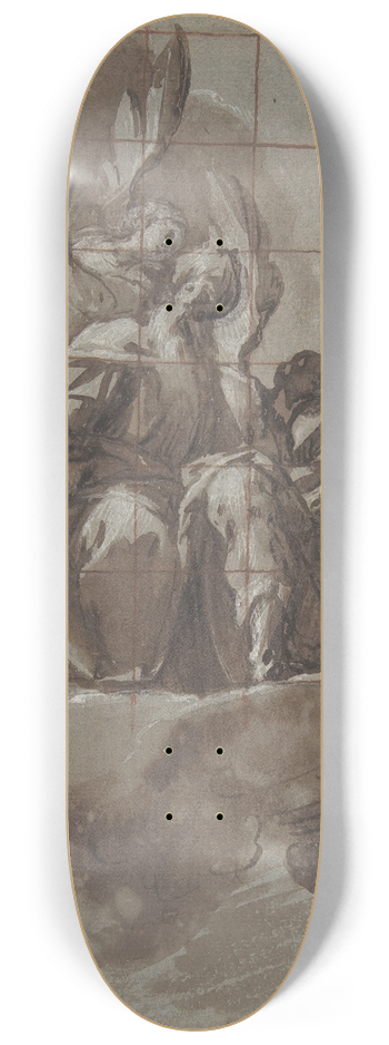 Pier Francesco Mazzucchelli - King David with Angels 8.25 inch art skate deck