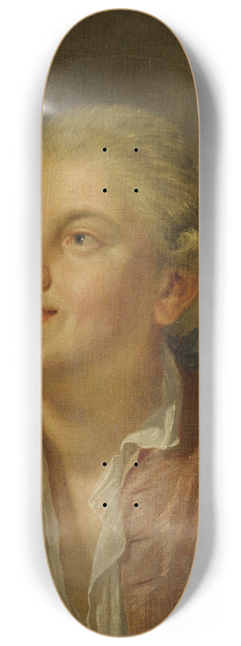 Pierre Alexandre Wille - Portrait of a young man 8.25 inch art skate deck