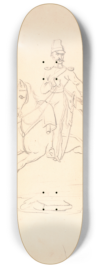 Johan Thomas Lundbye - Soldat til hest, vendt mod venstre 8.25 inch art skate deck