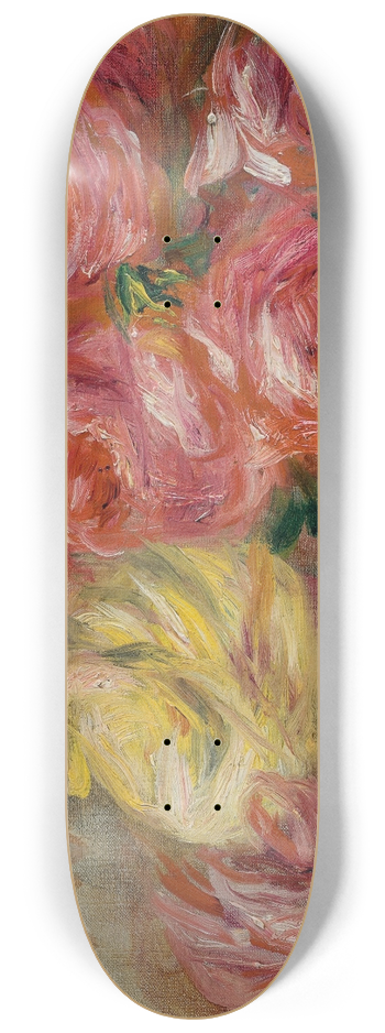 Pierre-Auguste Renoir - Roses 8.25 inch art skate deck