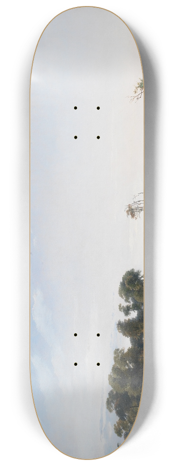 Johan Thomas Lundbye - Zealand Landscape. Open Country in North Zealand 8.25 inch art skate deck