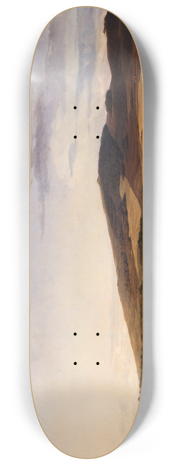Johan Thomas Lundbye - Zealand Landscape. View from Bjerres Mark towards Vejrhj and Dragsholm Manor 8.25 inch art skate deck