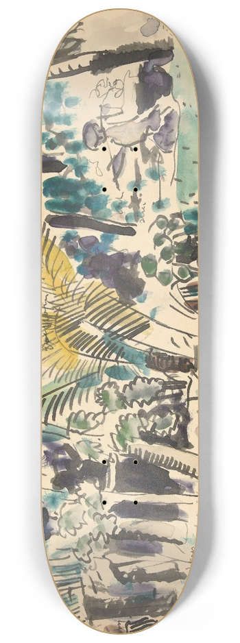 Pierre Jean Apol - Landschap met palmen 8.25 inch art skate deck