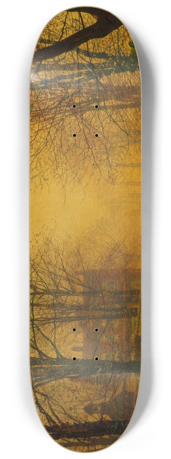 John Atkinson Grimshaw - Evening Glow 8.25 inch art skate deck