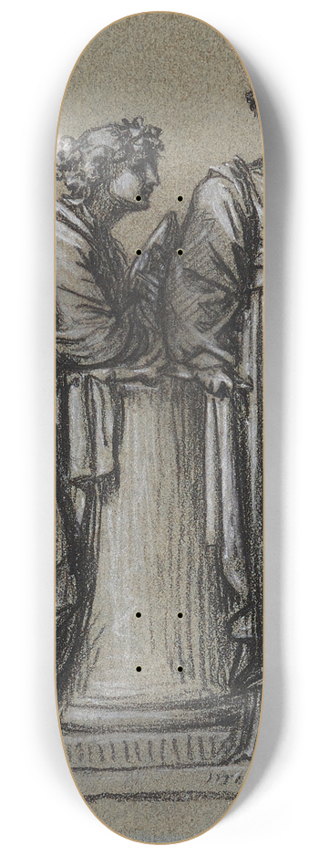 Pierre-Paul Prud'hon - Thalie et Melpomne 8.25 inch art skate deck
