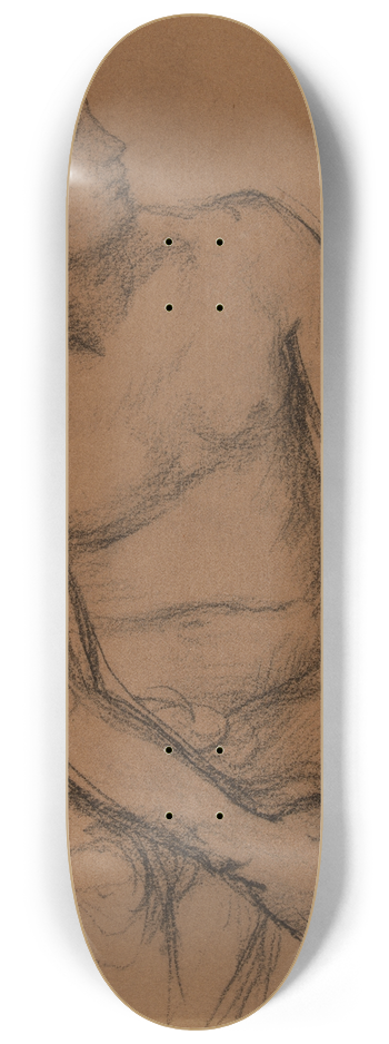 Pierre Puvis de Chavannes - Homme assis nu, de face 8.25 inch art skate deck