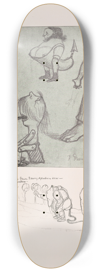 Pierre Puvis de Chavannes - Les caricatures de Puvis de Chavannes Pl.11 8.25 inch art skate deck